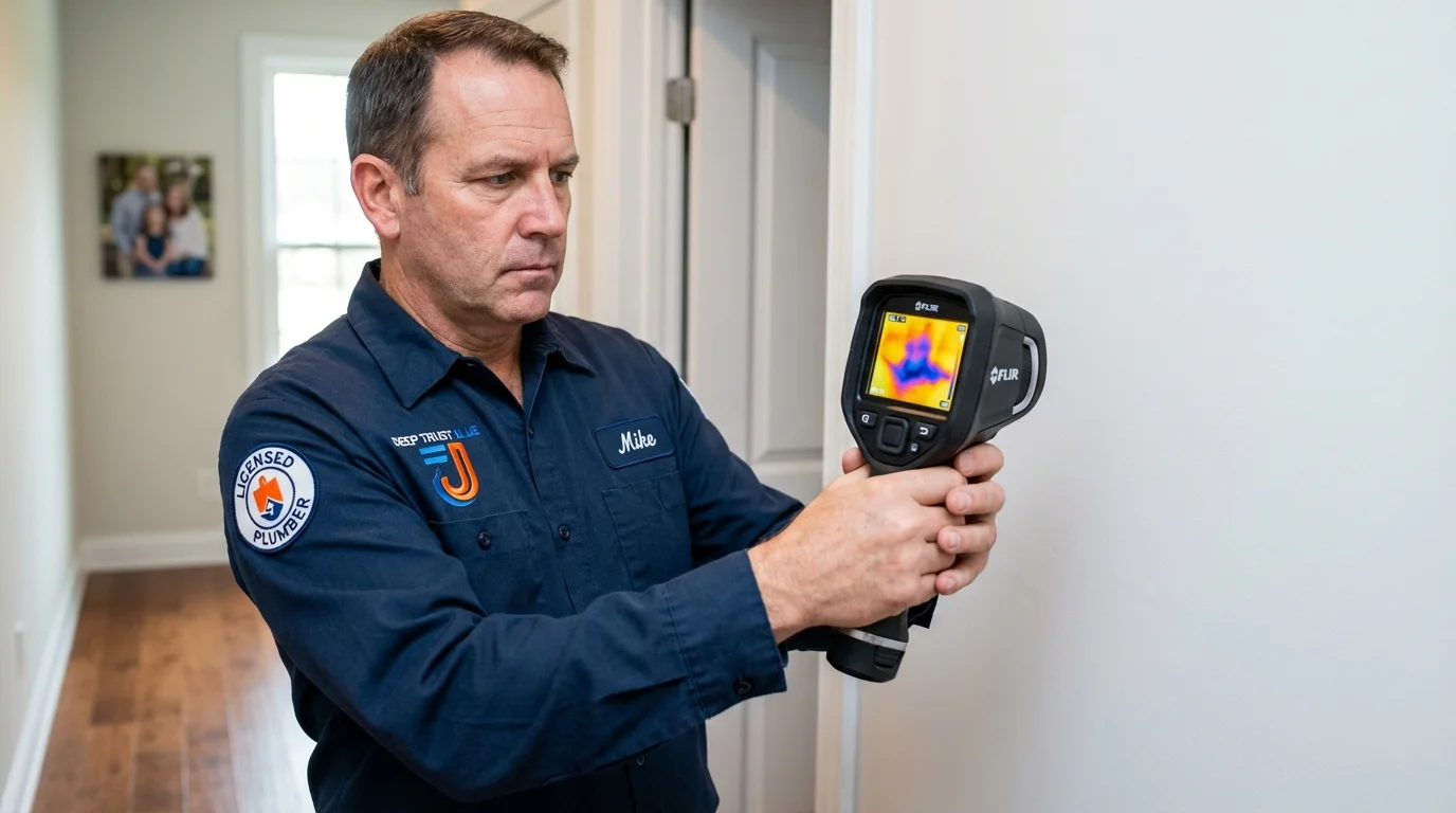 Thermal imaging leak detection by Johns Plumbing LLC in Great River